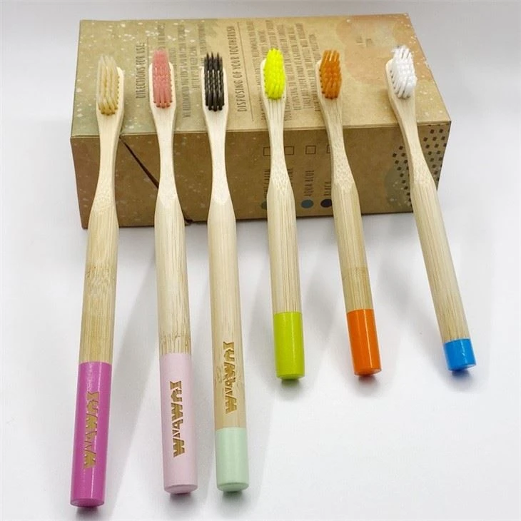 natural charcoal bristles bamboo toothbrush